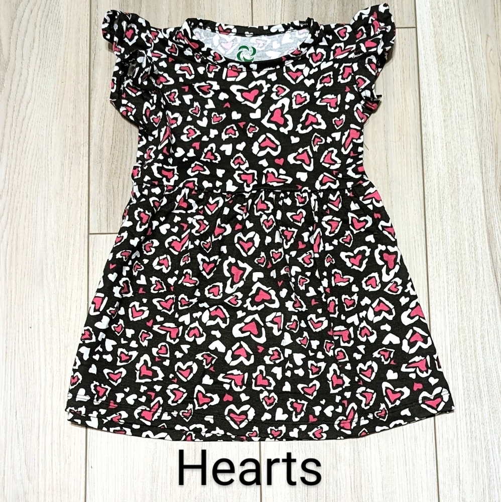 Ruffle Sleeve Cute Cotton Dresses, NWOT, Sizes 12M-3Years Pretty Prints,